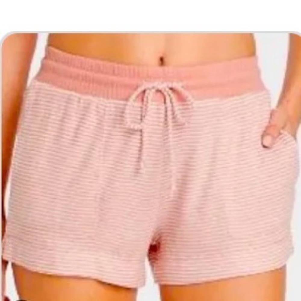Stars Above Striped Pink Lounge Shorts